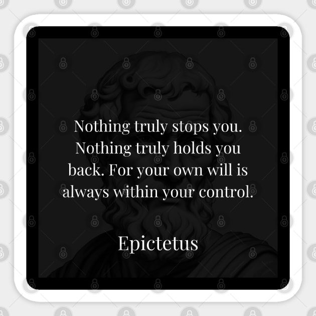 Unlocking Potential: Embracing Epictetus's Wisdom Sticker by Dose of Philosophy